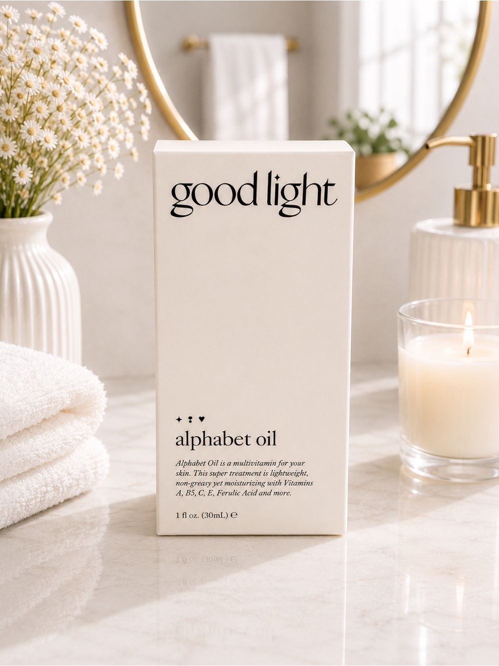 good light Alphabet Oil - Cream Packaging